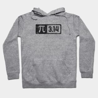 Happy Pi Day No. 2: On March 14th. Sticker design with black lettering with white fill Hoodie